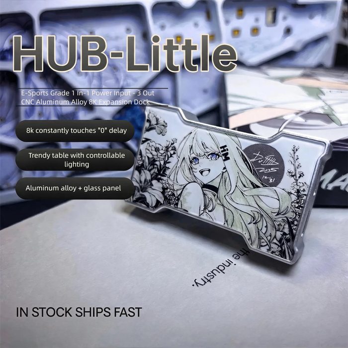2x Hmlab Hub-little Gaming Usb Hub 1 Entrada 3 Saídas, sem tela personalizável