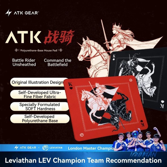 Mousepad Atk WarHorse 490x420mm, Base de Poron
