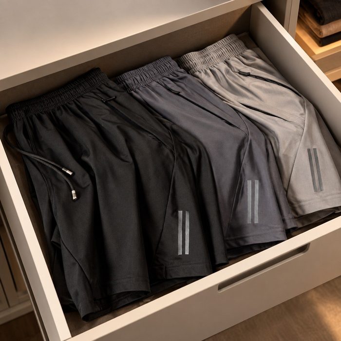 roupas bermuda masculina importada seda secagem rápida kit 3