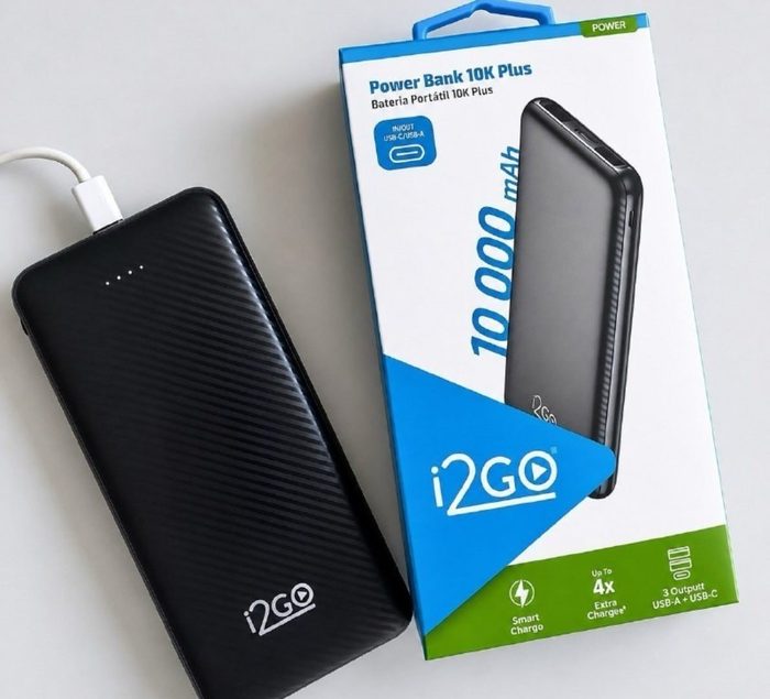 power bank i2go plus 10000mah usb-c preto