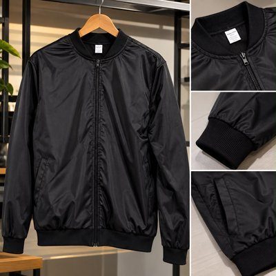jaqueta masculina chimpa bomber com zíper e bolsos