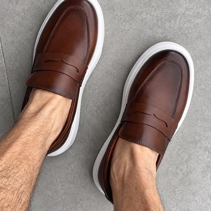 sapato loafer mocassim couro