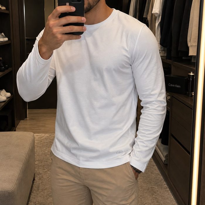 roupas calvin klein kit 2 camisetas manga longa