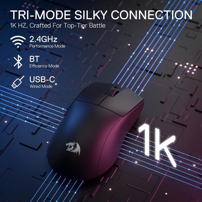 mouse gamer redragon king pro paw3395