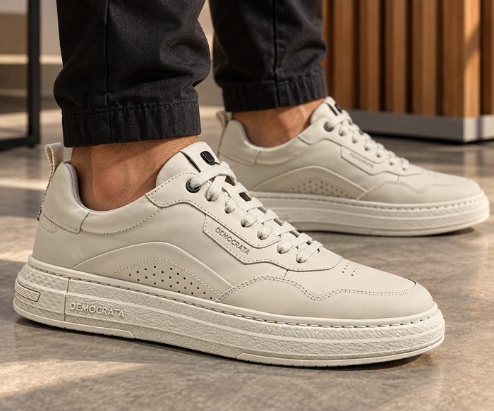 sapatenis democrata couro masculino casual legitimo original