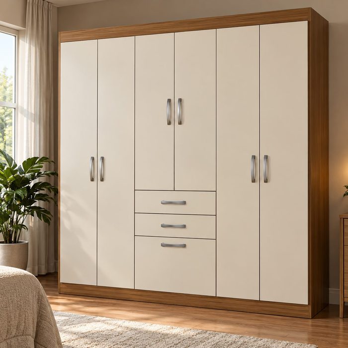 guarda-roupa aramóveis lisboa casal 7 portas 2 gavetas