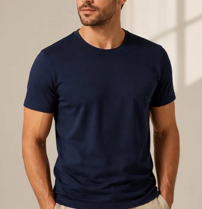 Camiseta Básica Masculina Algodão Slim Blusa Premium Lisa