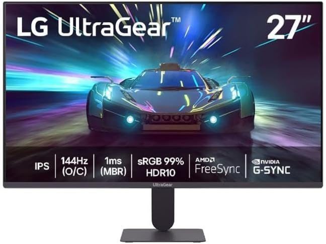 Monitor LG Ultragear 27" Full HD IPS 144Hz 1ms