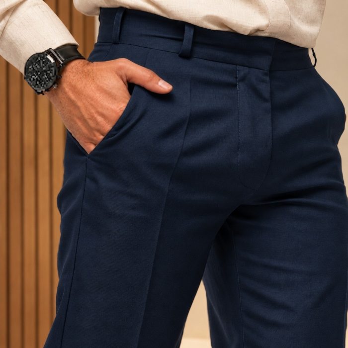 calça social oxford tradicional plus size