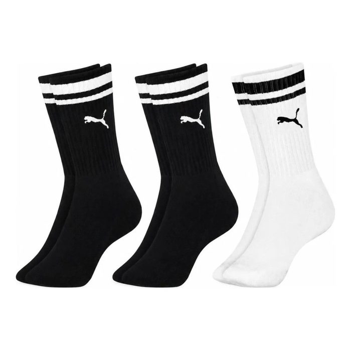meias puma cano alto longo kit 3 pares