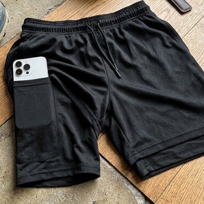 shorts kit 4 shorts 2 em 1 duplo dryfit masculino compressão térmica