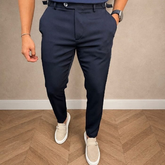 calça social alfaiataria masculina malha elastano stretch