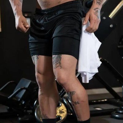bermuda rock saints 2 em 1 academia corrida fitness