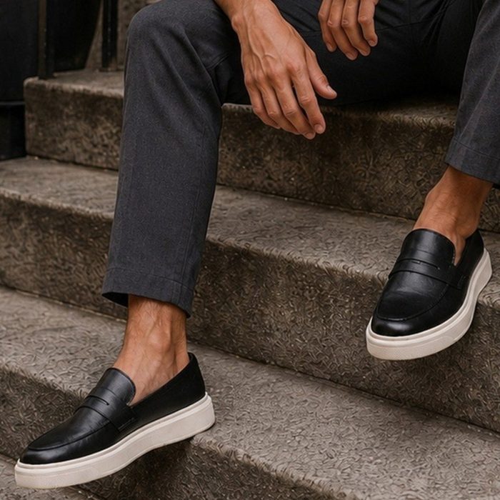 sapato masculino mocassim loafer couro comfort luxo