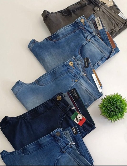 calças jeans masculina kit 5 elastano