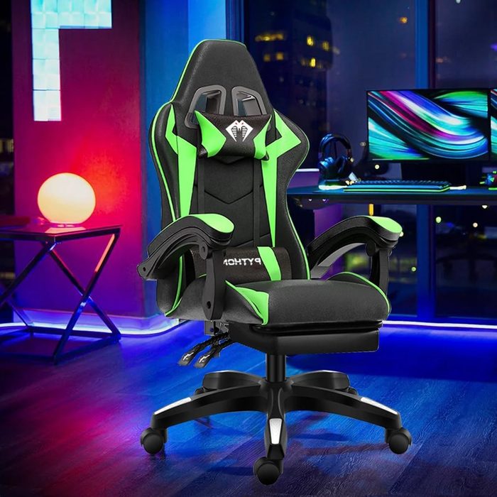 🎮 Cadeira Ergonomica Gamer Com Apoio Para Os Pés(Verde