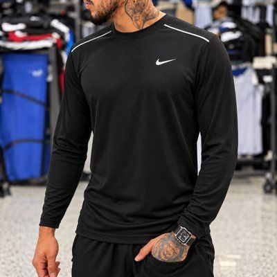 camiseta nike dri-fit manga longa uv miler masculina