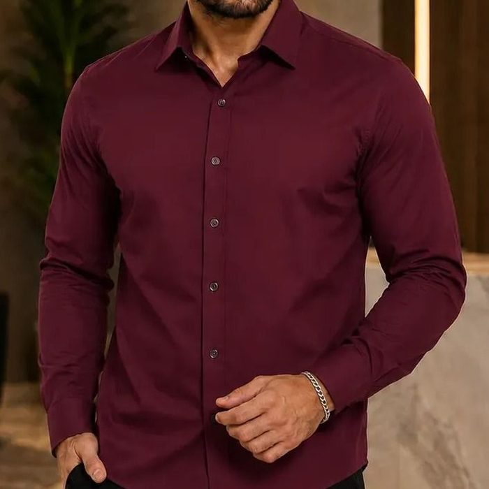 camisa social masculina vida loca slim fit sem bolso