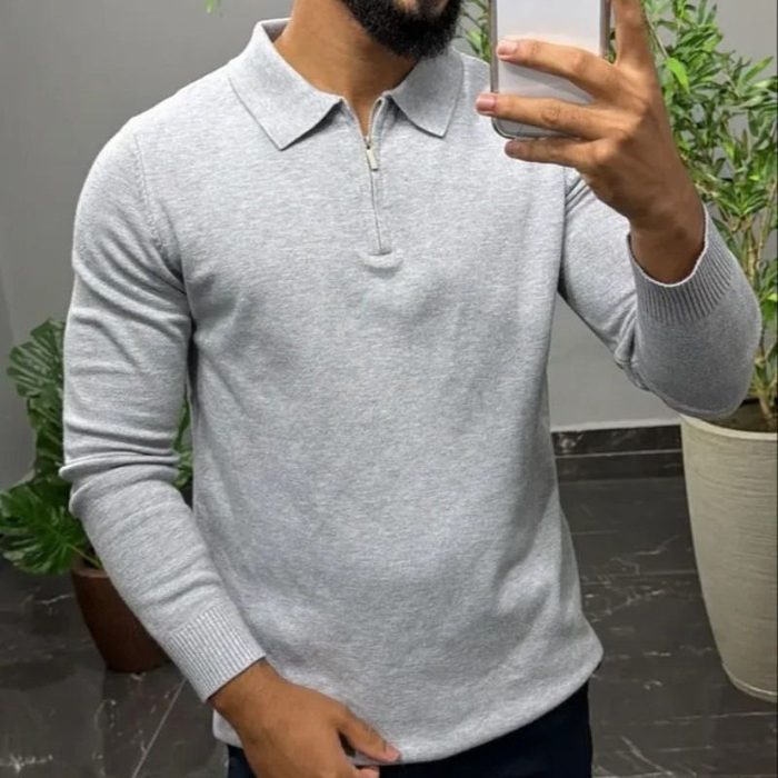 roupas suéter masculino premium slim casual old money