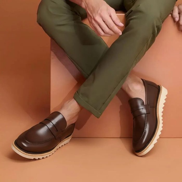 sapato loafer tratorado comfort premium