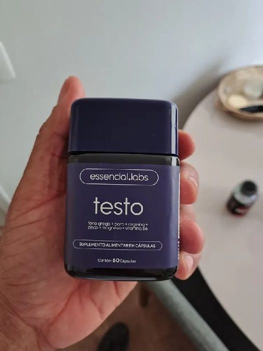 TESTO ESSENCIAL - Fórmula Exclusiva com Feno Grego + Boro + Arginina + ZMA + Vitamina B6 - 60 cápsulas - Precursor da Testosterona