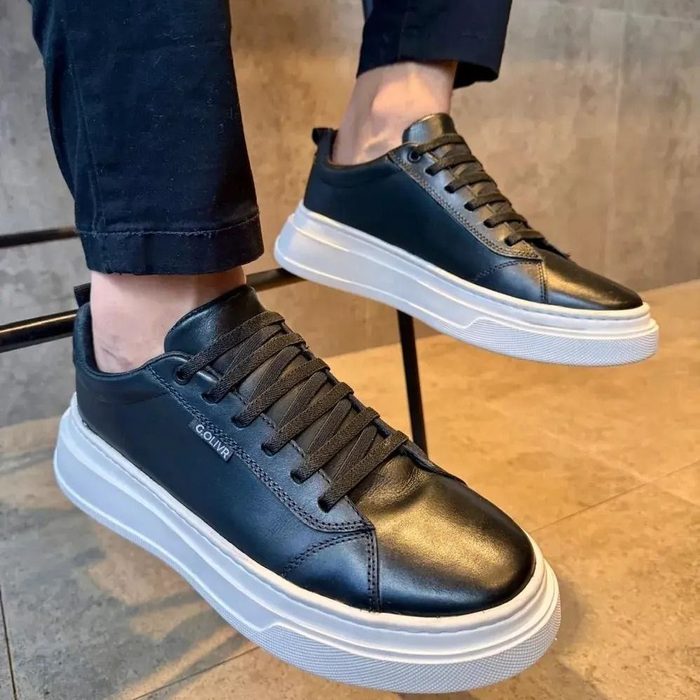 sapato masculino casual couro legitimo calce facil macio