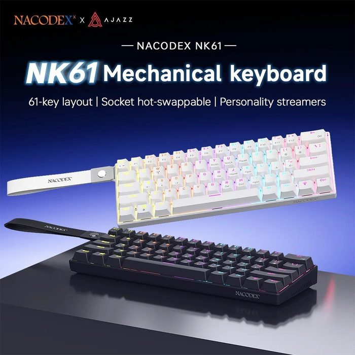 teclado ajazz nacodex nk61 switch red