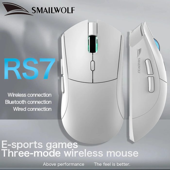 2x Mouse Gamer Sem Fio Smailwolf Rs7, Sensor Paw3311