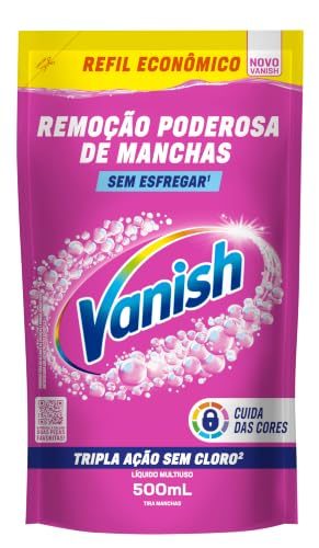 Tira Manchas Líquido Vanish Oxi Action Pink refil 500ml para Roupas Coloridas