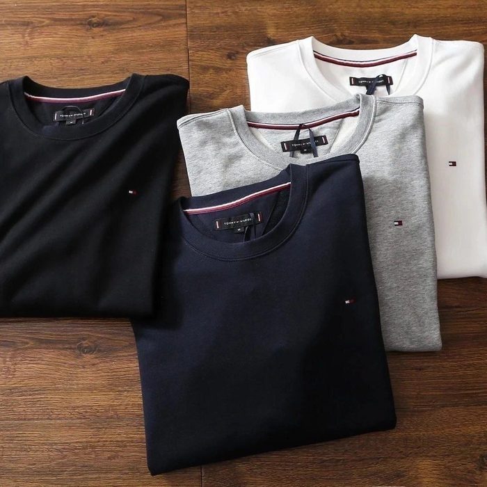 roupas tommy hilfiger kit camisetas preta branca azul