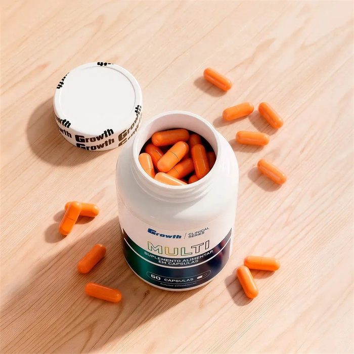 suplemento growth supplements clinical series multivitaminico 60 capsulas