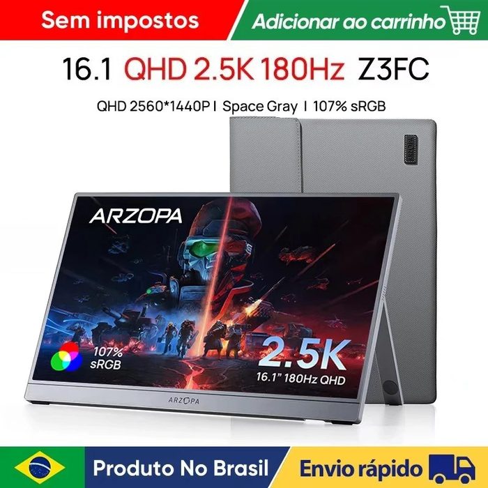 Monitor Portátil Arzopa 16.1' 2.5K