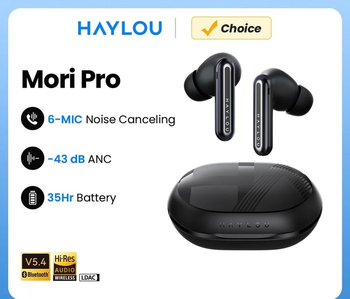 Haylou Mori Pro, cancelamento de ruído Anc 43db