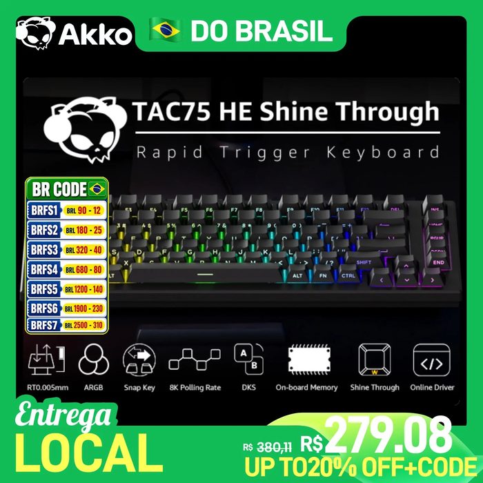 Teclado Magnético Akko Tac75 He