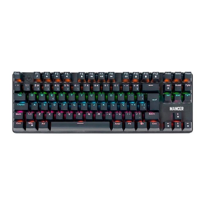 Teclado Mecanico Mancer Shade Mk3, Rainbow, Switch Huano Vermelho, Preto, Mcr-Shm3-Rbw01rd