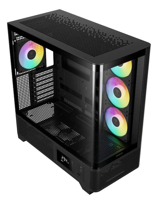 Gabinete Gamer Gamdias Atlas P2 Cg Preto Com 4 Fans com DIsplay