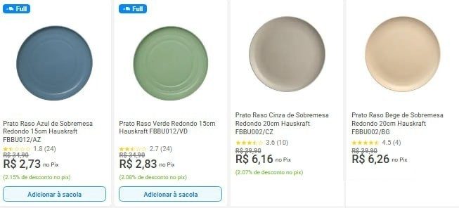 Pratos Polipropileno a partir de