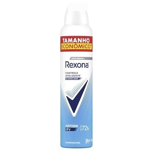 Rexona Antitranspirante Aerossol Cotton Dry 250 Ml, Embalagem Pode Variar