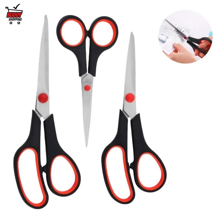 Kit 3 Tesouras Profissional Aço Inox Costura e Artesanato Luatek Lwj-108