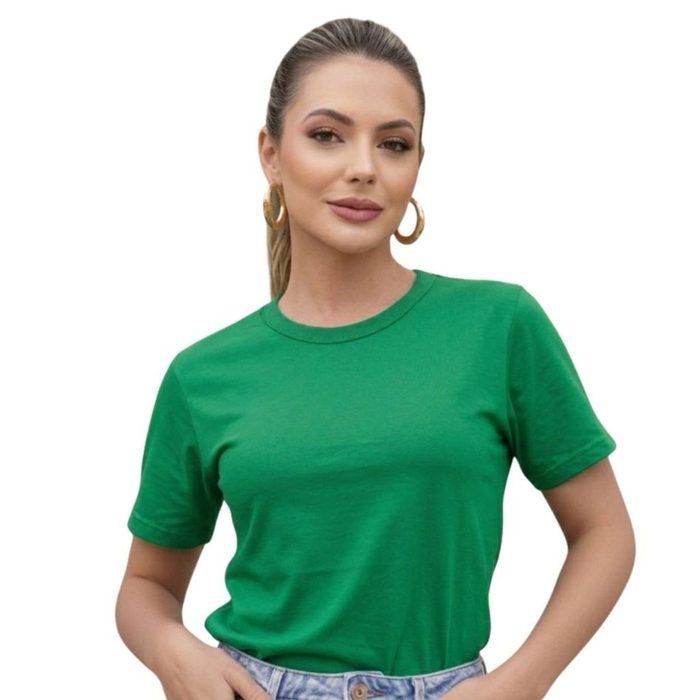 Blusinha T-Shirt Algodão Blogueirinha Moda Gringa Slim Confortável Baby Look Manga Curta 10 cores
