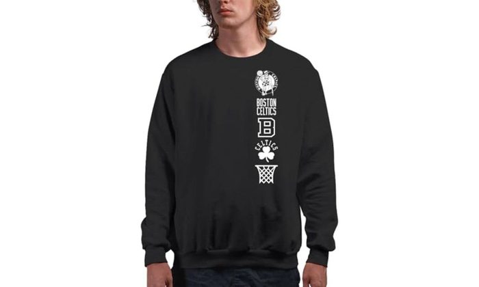 Junk Food Logotipo masculino padrão x Nba-Lc Stacked - oficialmente licenciado adulto gola redonda - Xg