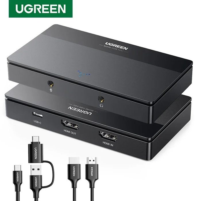 Placa de captura Ugreen, 4K, 60hz, acompanha kit de cabos