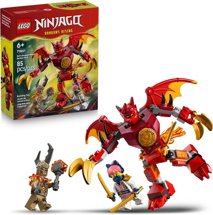LEGO NINJAGO Pack de Combate Dragão Meca do Kai, Brinquedo Meca 71851