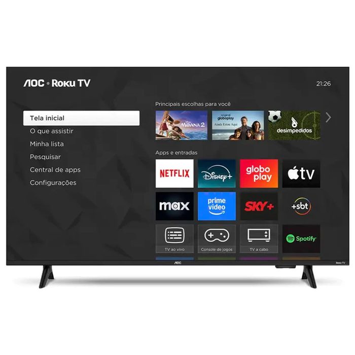 Tv Smart 43 Polegadas Aoc Roku Hd Wi-fi 43s5155/78g