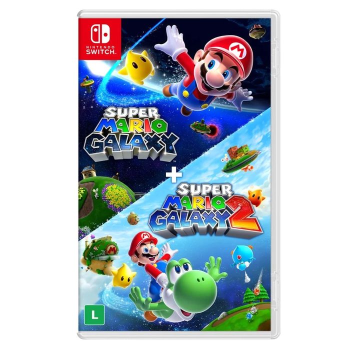 jogo nintendo super mario galaxy + super mario galaxy 2 switch