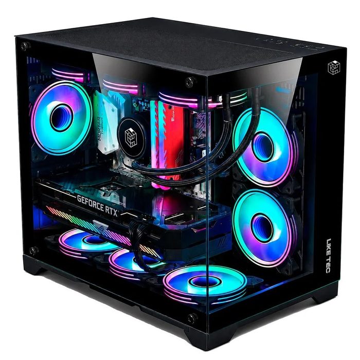 gabinete liketec mad rock black mini tower m-atx
