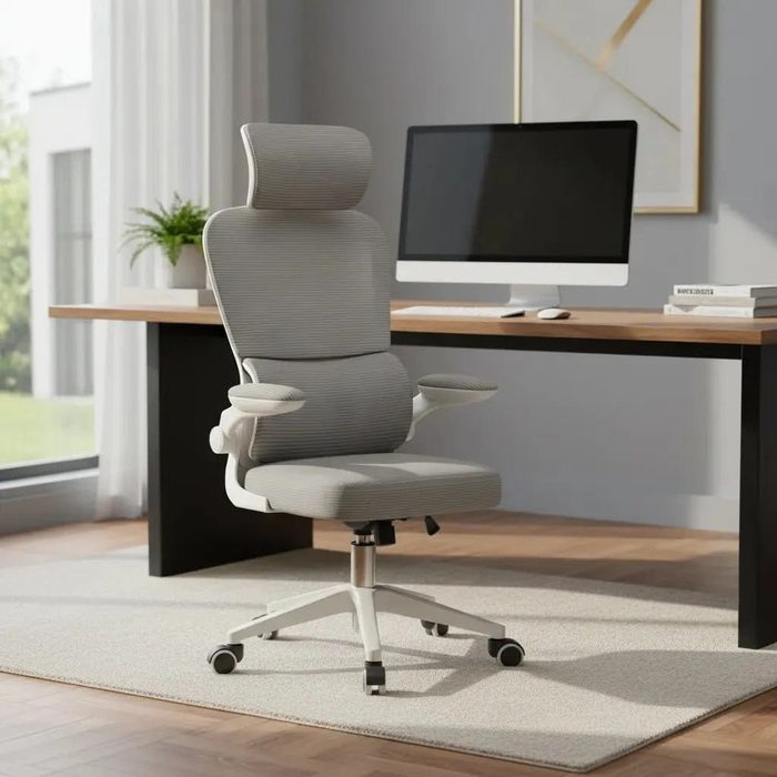 cadeira de escritório python fly b07 cinza