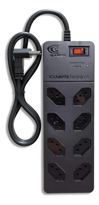 filtro de linha iclamper energia 8 tomadas
