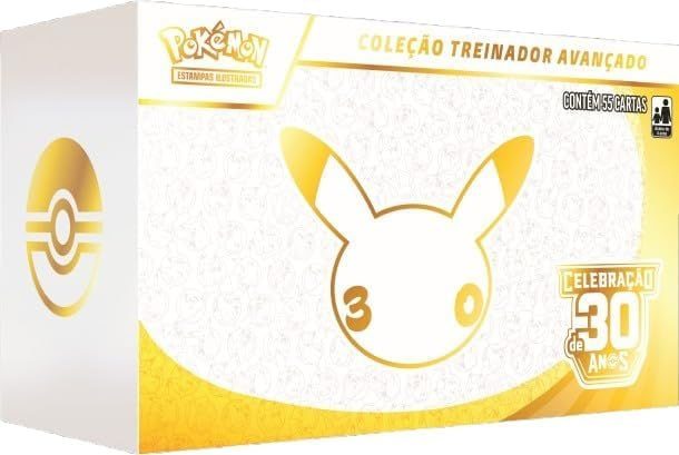 jogo de cartas pokémon tcg 30th celebration advanced trainer box pt-br