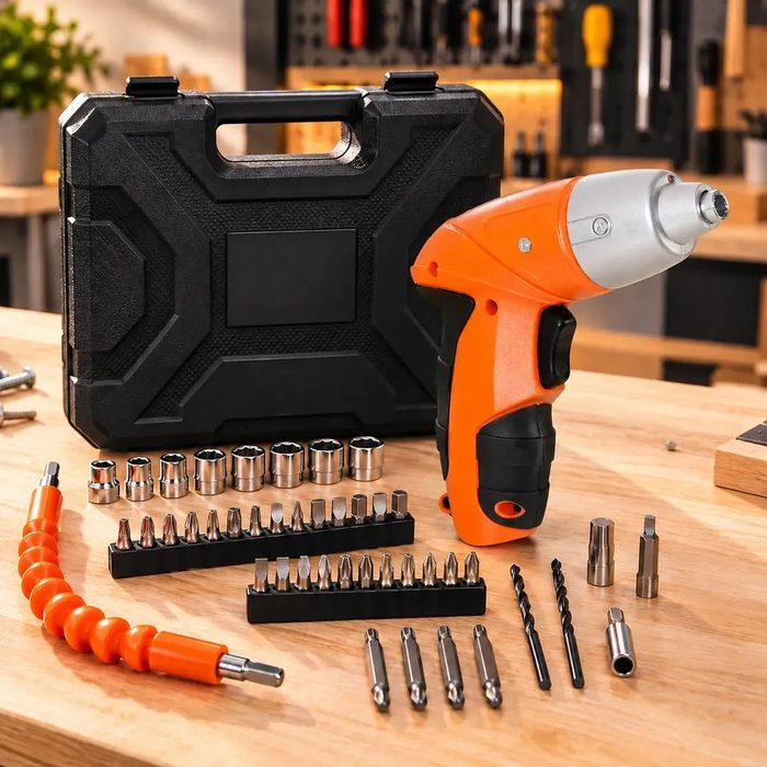 parafusadeira knakasaki 4,8v kit 45 peças